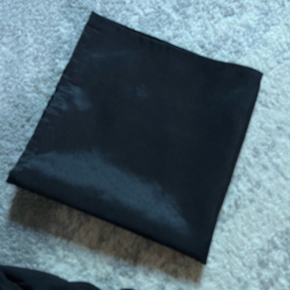 Black Satin Pocket Square